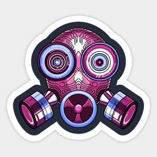 Pink Tech Gas mask Quarantine Social distancing T-Shirt Sticker